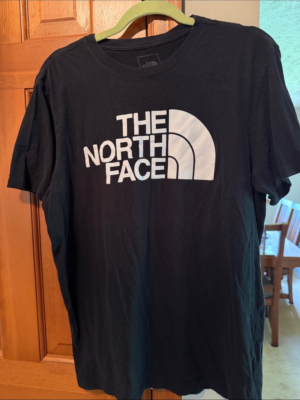 The North Face Black Tee with White Logo